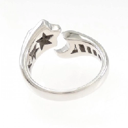 Nhẫn kim cương hình mặt trăng và ngôi sao K18WG/K18BG 0.20CT 666413