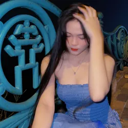 Váy/Đầm cúp ngực màu xanh biển, xoè rộng 789710