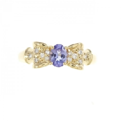 Nhẫn kim cương K18YG hình ruy băng 665994