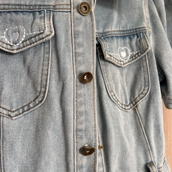 Váy jean cách điệu tay bồng  494400