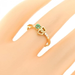 Nhẫn ngọc lục bảo K18YG hình trái tim 0.10CT 672092