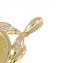 K18YG(khung) Dây chuyền đồng xu kim cương 0.09CT - Hàng hiệu Chính hãng 865910