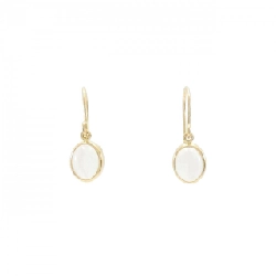 K18YG Đá mặt trăng Bông tai - Hàng hiệu Chính hãng