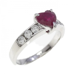Nhẫn ruby hình trái tim K18WG 1.02CT