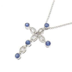 K18WG/750WG Dây chuyền Sapphire 0.35CT - Hàng hiệu Chính hãng 856774