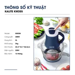 Máy Xay Thịt Kalite KM355 – Đa Năng 2L, Lưỡi Dao Siêu Bén, Xay Cực Nhanh! ⚡ 595780