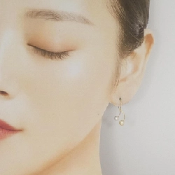 K18YG Bông tai ngọc trai Akoya - Hàng hiệu Authentic 866722