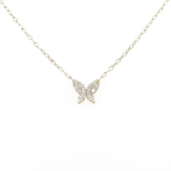 K10YG Dây chuyền kim cương bướm 0.09CT - Hàng hiệu Authentic