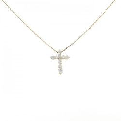 K18YG Dây chuyền kim cương hình chữ thập 0.51 - Hàng hiệu Chính hãng