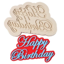 Khuôn silicon làm bánh, rau câu, socola sinh nhật Happy Birthday - Mã số 1129 338388