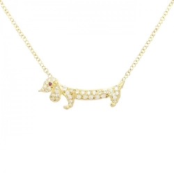 Dây chuyền ruby 750YG cho chó 0.02CT - Hàng hiệu Authentic