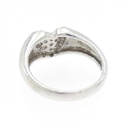 Nhẫn kim cương pavé hình trái tim K18WG 0.30CT 666381