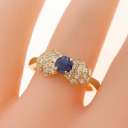 Nhẫn Sapphire Ruy Băng K18YG 0.325CT - Hàng hiệu Chính hãng 855439