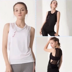 Combo 2 Áo Tanktop thể thao phối lưới (Size L) - Màu trắng & Xanh da trời 334020