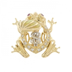 Nhẫn đá màu ếch K18YG/K18WG 666755