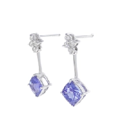 K18WG Tanzanite Bông tai 2.22CT - Hàng hiệu Chính hãng 868648