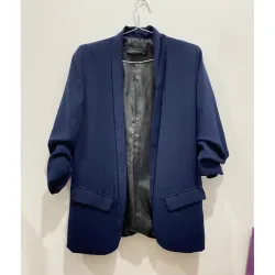 MỚI 90%***ZARA WOMAN BASIC* VEST BLAZER MÀU XANH* TẶNG BẠN QUÀ 0Đ FREESHIP