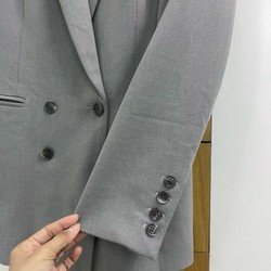 Áo blazer màu xám 2 lớp dày dặn đứng form chất vài mềm, form menwear size S/M 154271