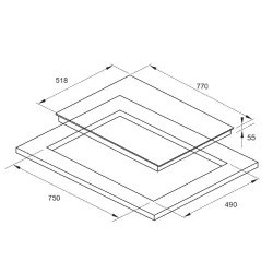 Bếp từ Fagor 4 vùng nấu 3IF-ZONE74BS lắp âm 573568