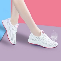 Giày thể thao sneaker Nữ thời trang du lịch dạng lưới thoáng khí, đế mềm - Mã số 1828 220329