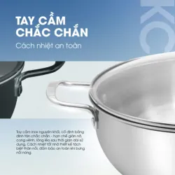 Nồi inox liền khối cao cấp đa năng KALITE KCP2602 – Size 26cm, hiệu suất bắt từ 98% 572311