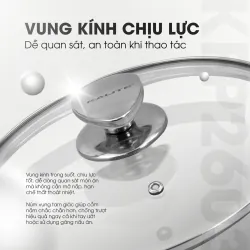 Chảo rán inox liền khối Kalite KFP2603 26 cm, inox 304 3 lớp, hiệu suất bắt 98%, mới 100% 573911