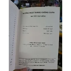 Những năm tháng không quên - Nguyễn Văn Hồng VĂN HỌC VAVO0910 588629