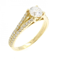 Nhẫn kim cương K18YG 0.507CT