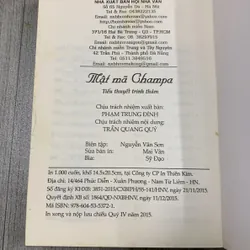 Mật mã champa - tiểu thuyết trinh thám. 1b5 689767