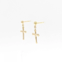 K18YG Bông tai hình chữ thập - Hàng hiệu Chính hãng 869807