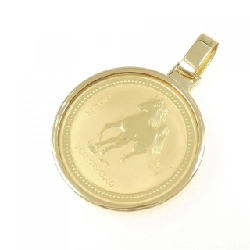 K18YG(枠) Mặt dây chuyền đồng xu - Hàng hiệu Authentic 864099