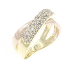 Nhẫn kim cương Pavé K18YG/K18PG 0.30CT - Hàng hiệu Chính hãng