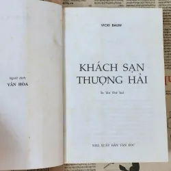 Tiểu thuyết KHÁCH SẠN THƯỢNG HẢI - Vicky Baum 709257