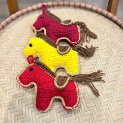 Đồ Trang Trí Tết Bính Ngọ 2026 Thú Nhồi Bông Con Ngựa Làm Bằng Len 762660