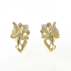 K18YG Bông tai/Khuyên tai kim cương 0.10CT - Hàng hiệu Chính hãng