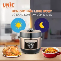Nồi áp suất Unie UPC5081Y 5L, 7 chức năng, 11 bảo vệ an toàn, công suất 900W CHÍNH HÃNG 578127