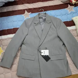 Áo Blazer Nam mới 100% Krik phong cách hiện đại, màu xám size M