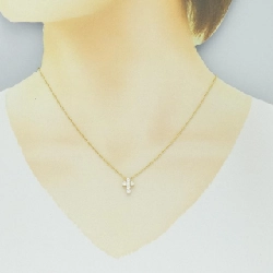 K18YG Dây chuyền kim cương hình chữ thập 0.32CT - Hàng hiệu Chính hãng 865321