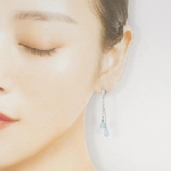 K18WG Blue Topaz Bông tai - Hàng hiệu Chính hãng 867963