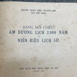 Bảng đối chiếu Âm dương lịch 2000 năm và niên biểu lịch sử Nguyễn Trọng Bình 760424