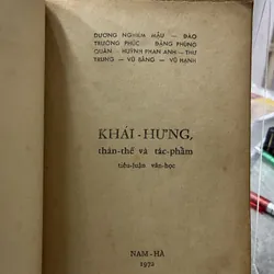 THÂN THẾ VÀ TÁC PHẨM - KHÁI HƯNG 714594