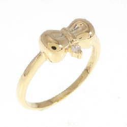 Nhẫn kim cương hình ruy băng K18YG 0.02CT - Hàng hiệu chính hãng