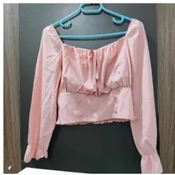 Áo kiểu tay dài hồng