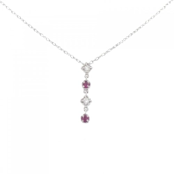 K18WG/PT850 Dây chuyền Ruby - Hàng hiệu Chính hãng