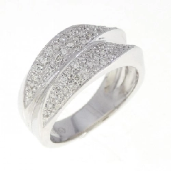 Nhẫn kim cương Pavé K18WG 0.32CT