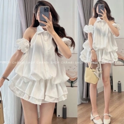 Váy sơ mi liền bo eo ( Tay rời ) 477691