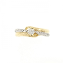 Nhẫn kim cương K18YG/PT900 0.18CT 671153