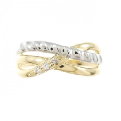 Nhẫn kim cương K18YG/PT900 0.03CT 667078