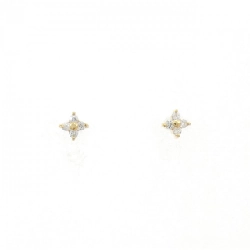 K18YG Bông tai Cubic - Hàng hiệu Chính hãng