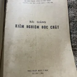 Bài giảng kiểm nghiệm chất độc- bộ môn phân tích và độc chất 1009217